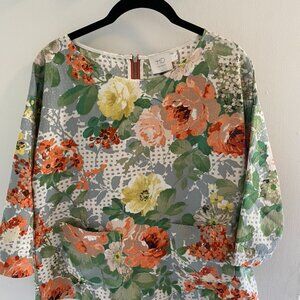 HD IN PARIS (ANTHROPOLOGIE) FLORAL BLOUSE